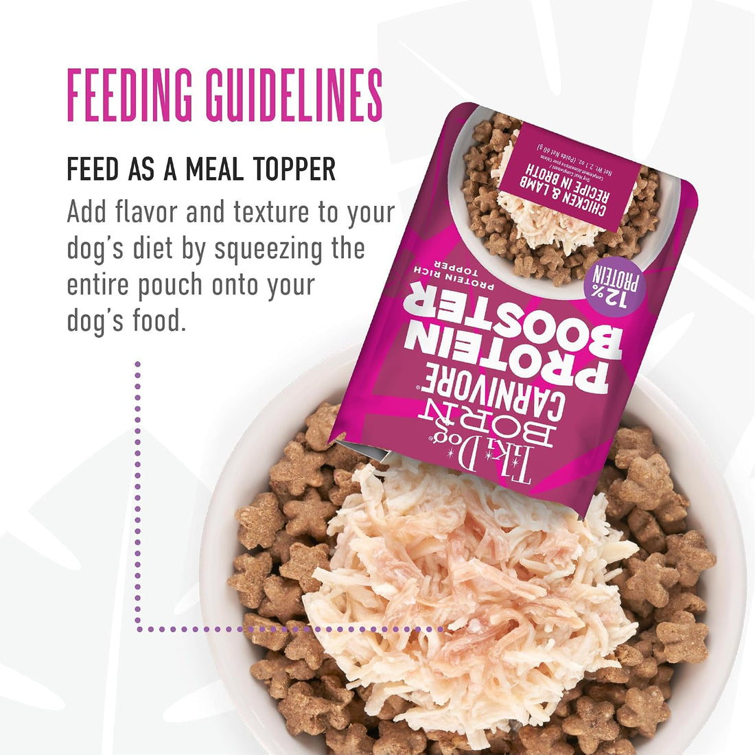 Tiki Dog Protein Booster Dog Food Topper, Chicken & Lamb, 2.1oz, 12ct