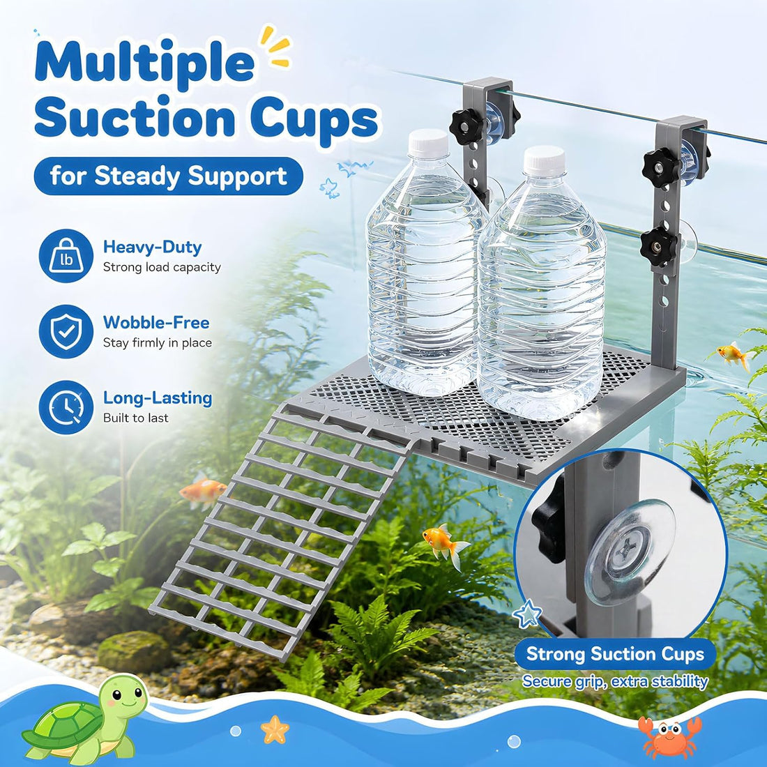 Adjustable Hanging Turtle Basking Platform, Turtle Dock