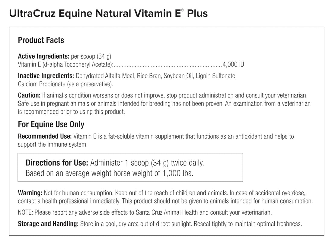 Ultracruz Equine Natural Vitamin E® Plus, 2 lb