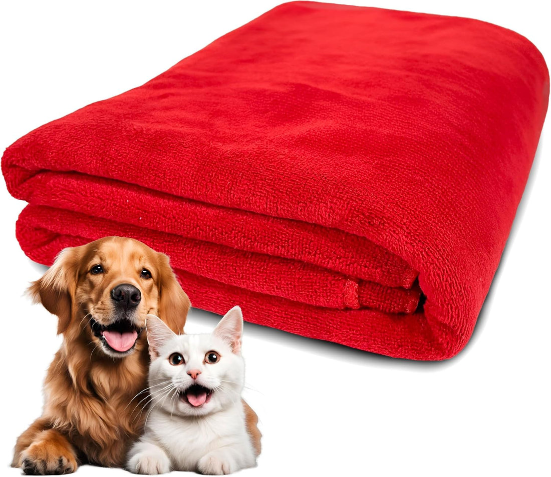Extra Large Dog Towel for Big Dogs, Blue, XL