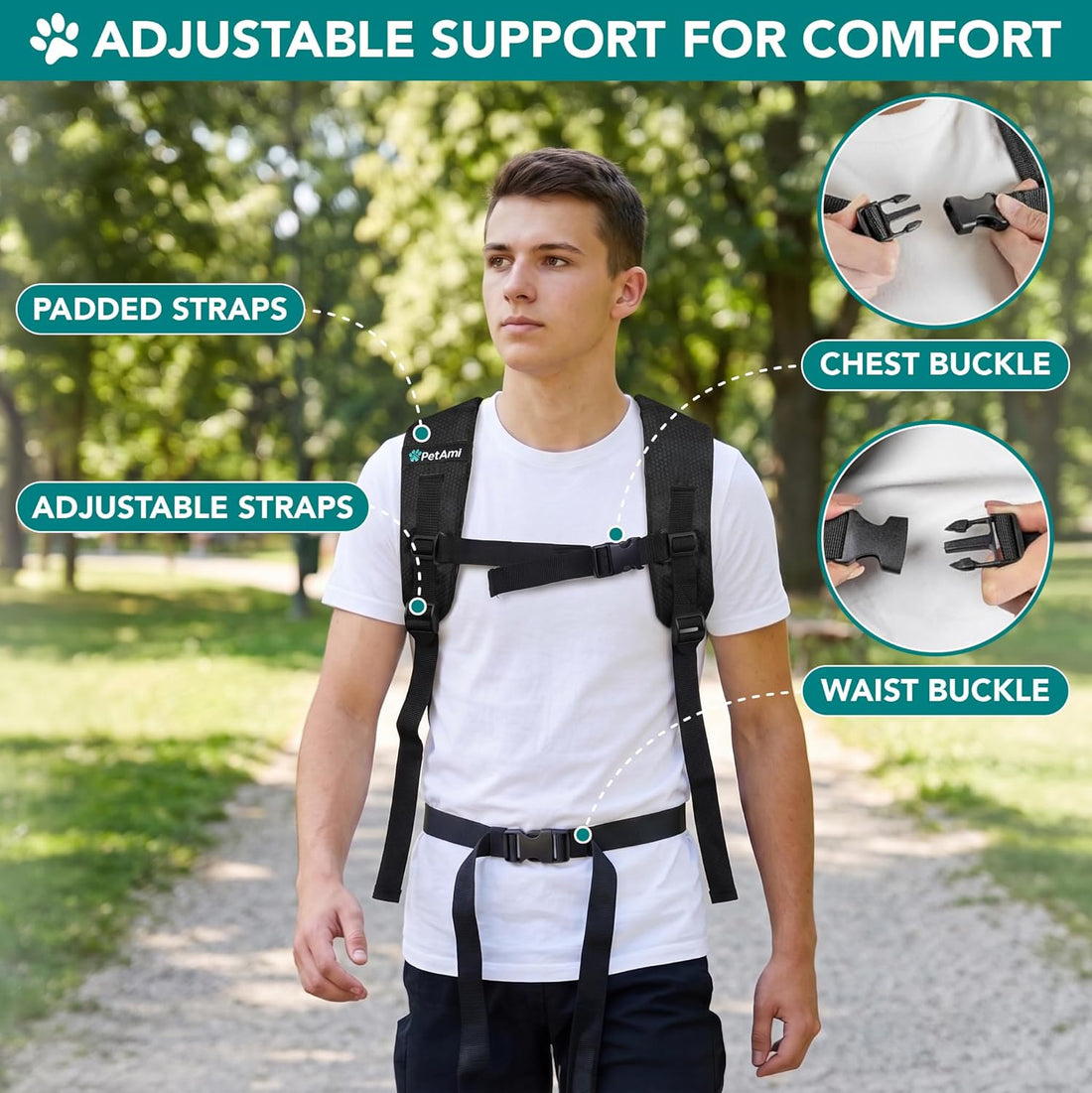 PetAmi Expandable Dog Cat Backpack Carrier, Airline Approved