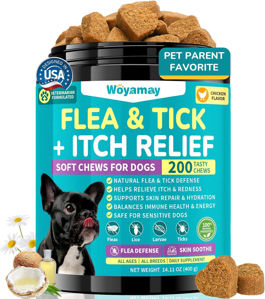 Woyamay Flea and Tick Prevention for Dogs