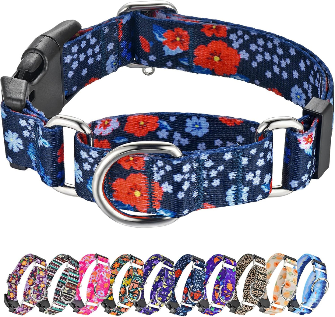 Hikiko Martingale Collar for Dogs with Special Pattern,Adjustable,M