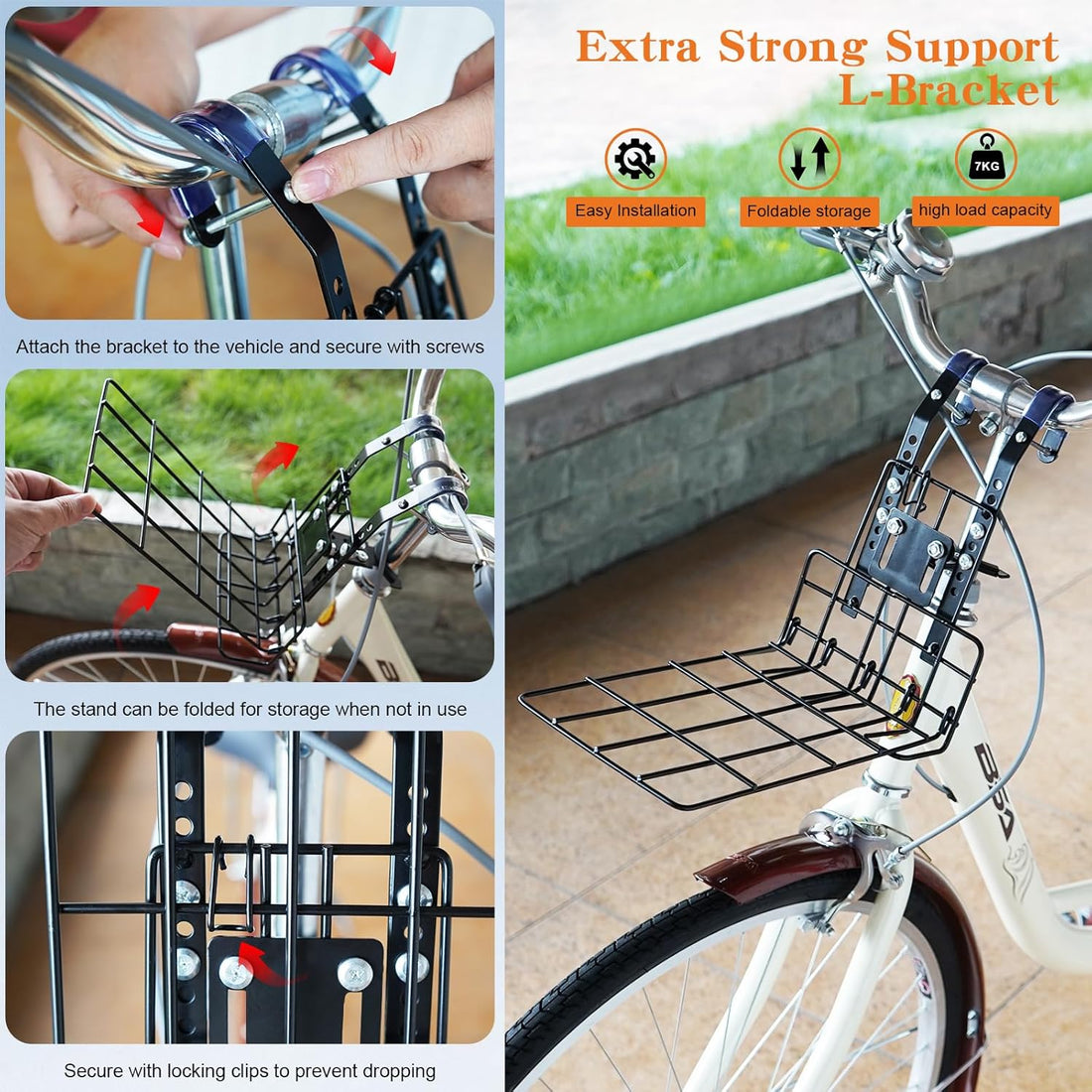 Xixter Dog Basket for Bike, Suitable for Small & Medium Pet Up to 10