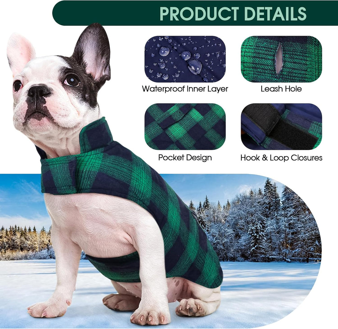 Kuoser Dog Winter Coat, Reversible Dog Jacket