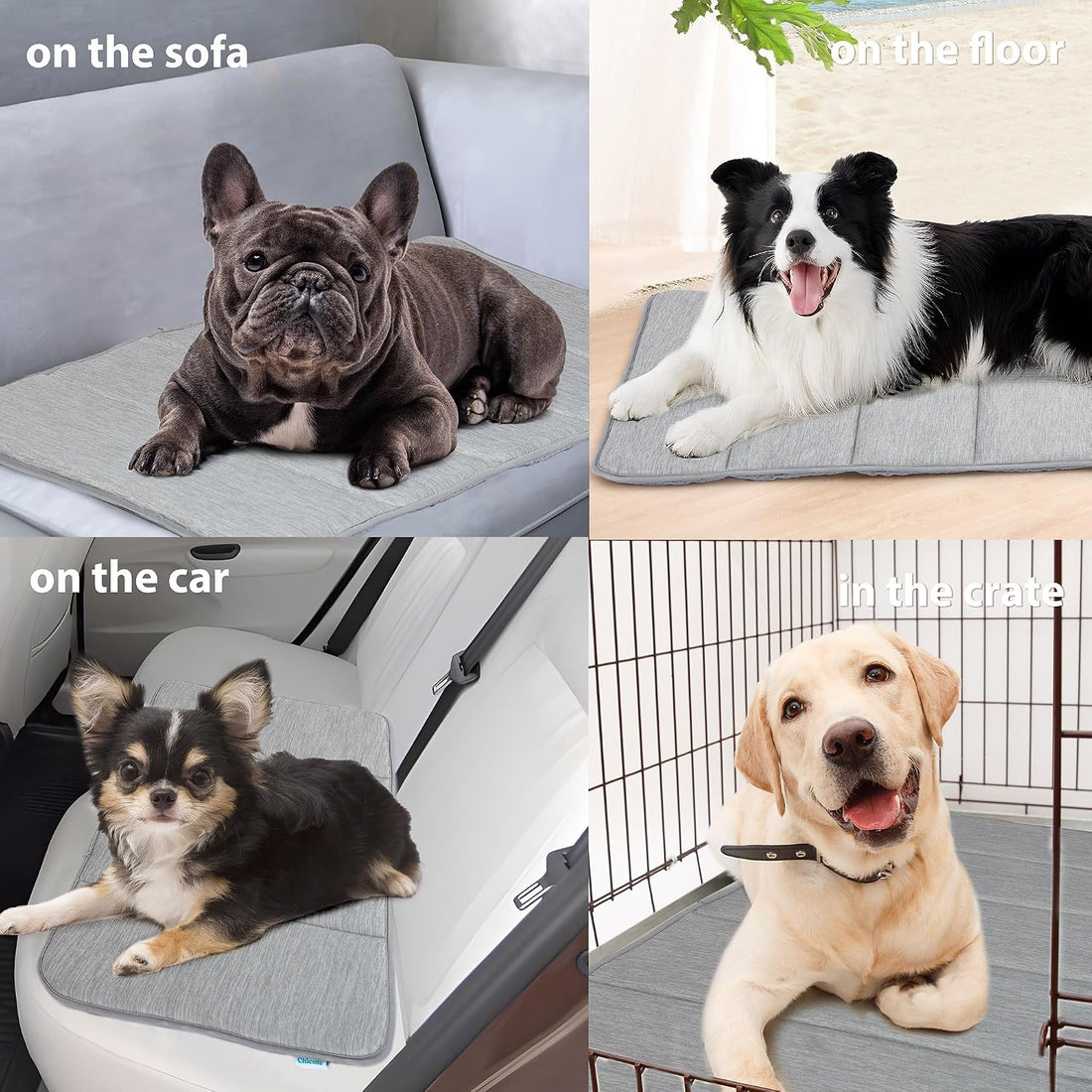 Dog Cooling Mat for Large Dogs, 35"x23" Memory Foam Pet Pad