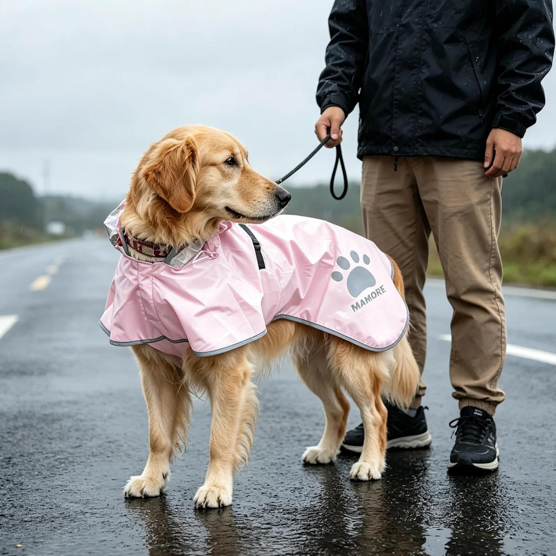 MAMORE Dog Raincoat Waterproof Rain Coats for Small Medium Large