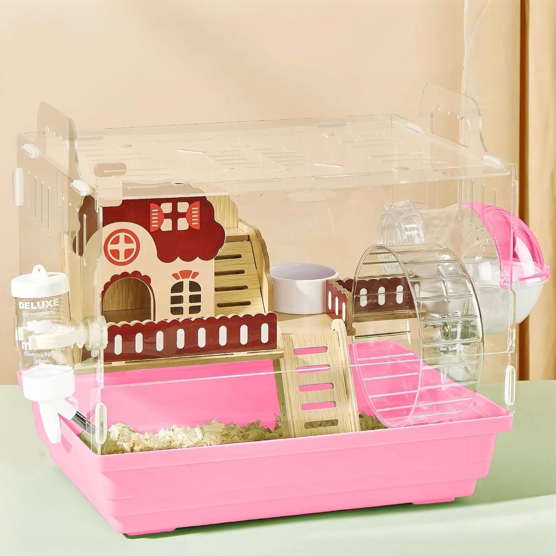 17 in 1 Clear Acrylic Hamster Cage with All Accessories,13.5''L*