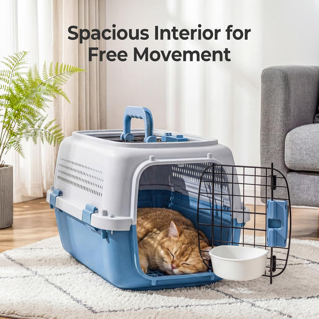 NEWBULIG 23" Hard-Sided Dog Carrier for Small Dogs & Cats