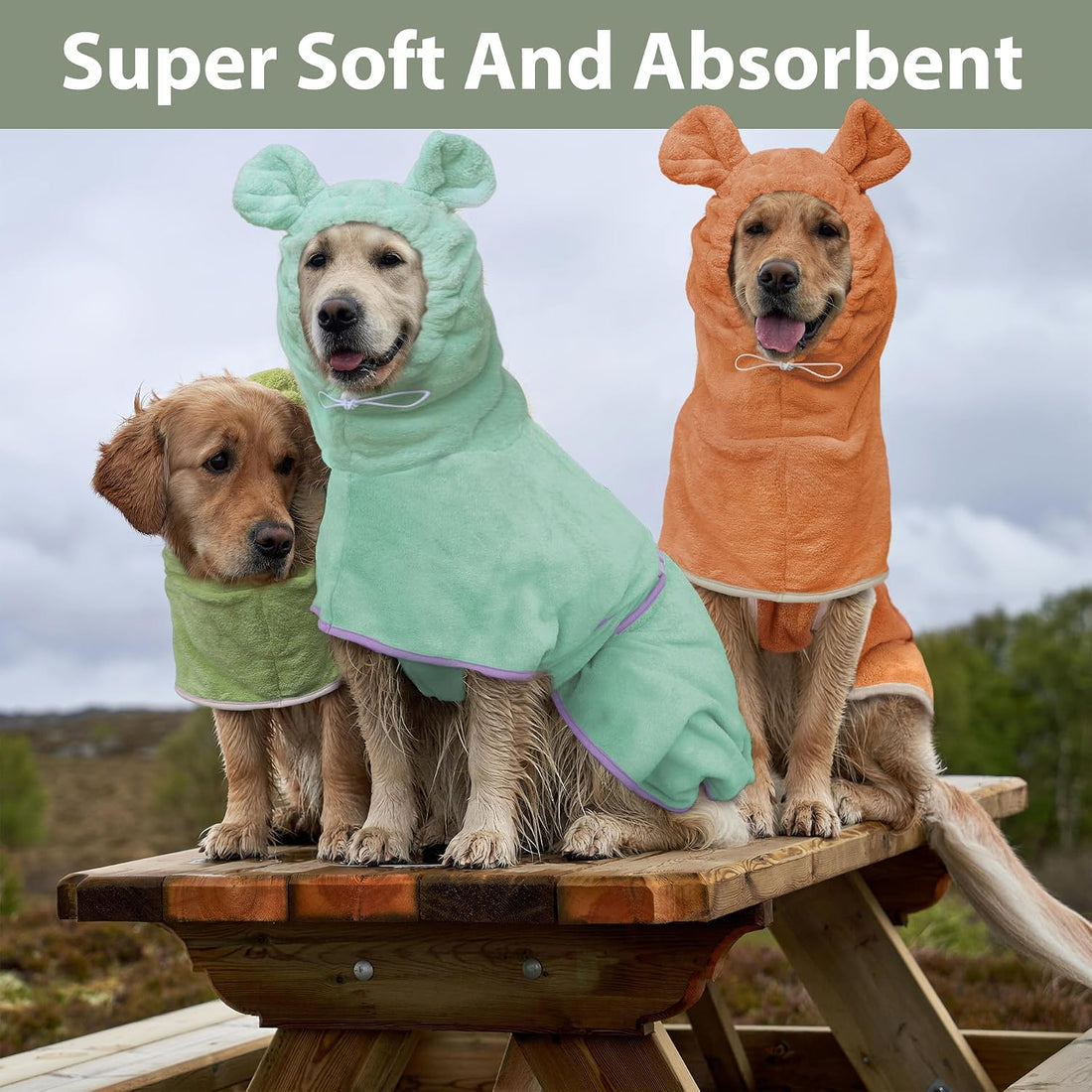 Dog Bathrobe Super Absorbent Towel Robe