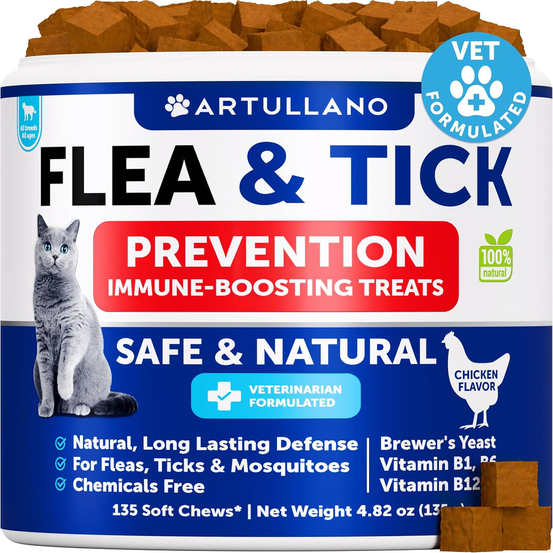 Flea and Tick Prevention for Cats - 135 Chews