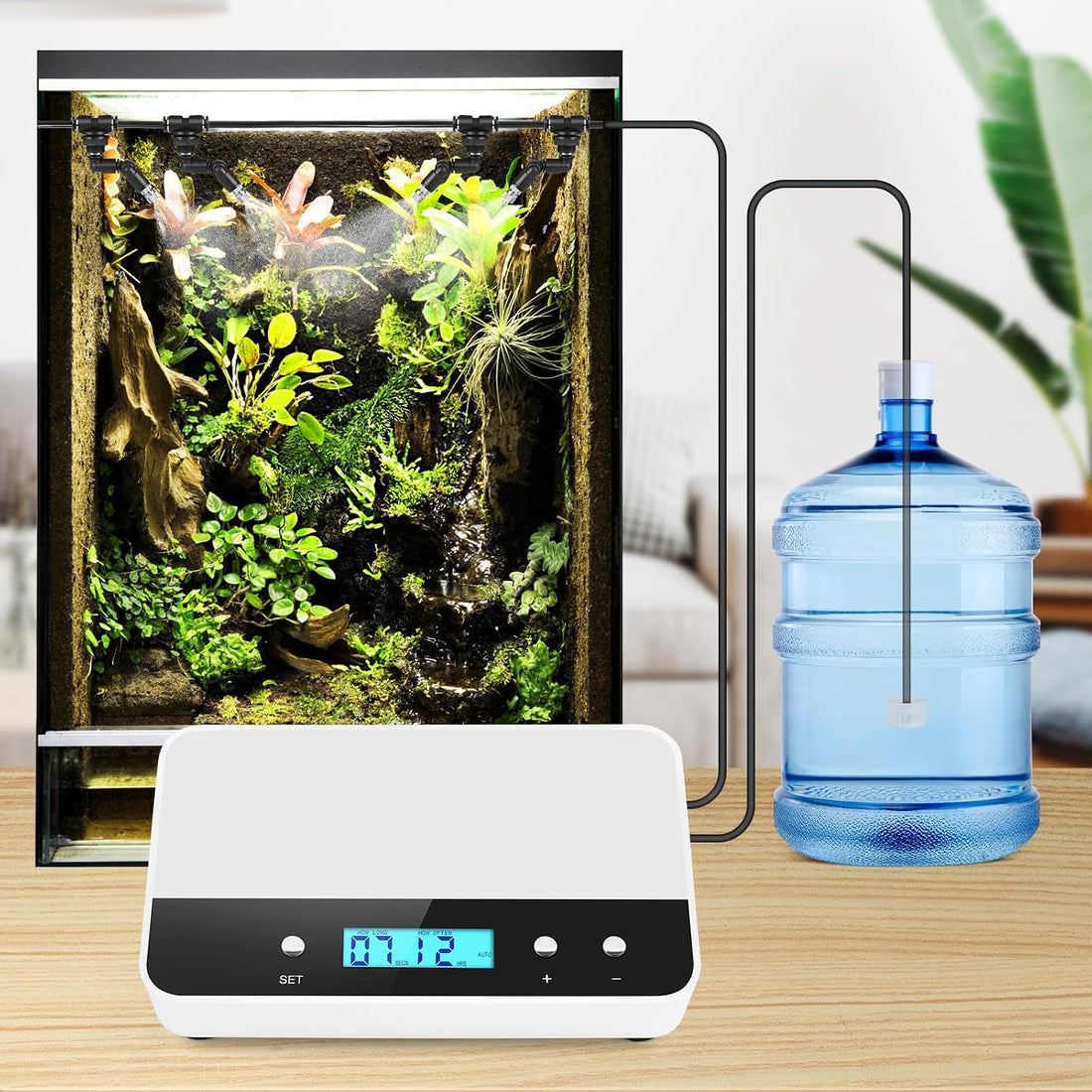 Automatic Reptile Mister with 4 Nozzles | 360° Adjustable Spray
