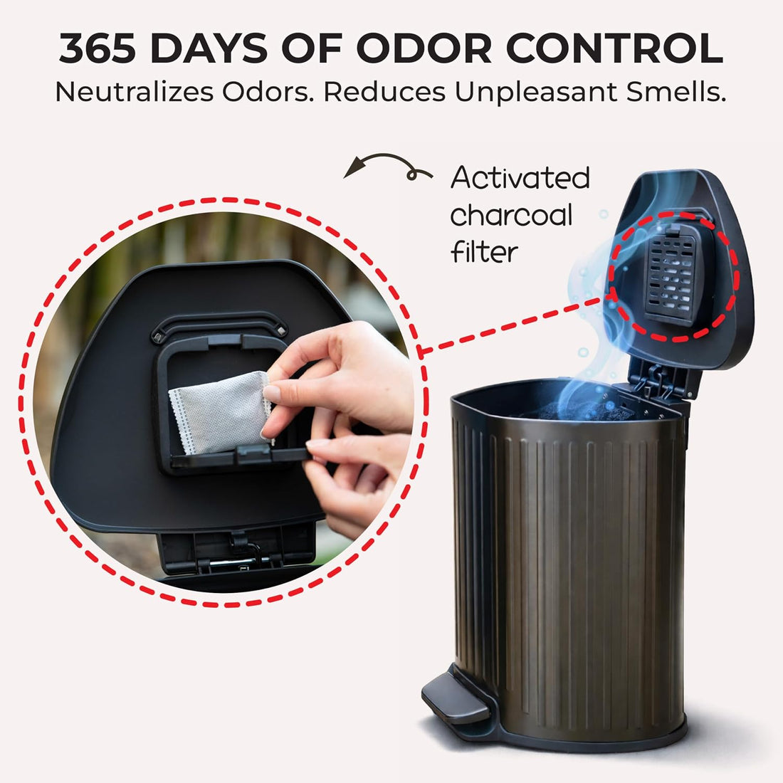 Dog Poop Trash Can Outside with Lid