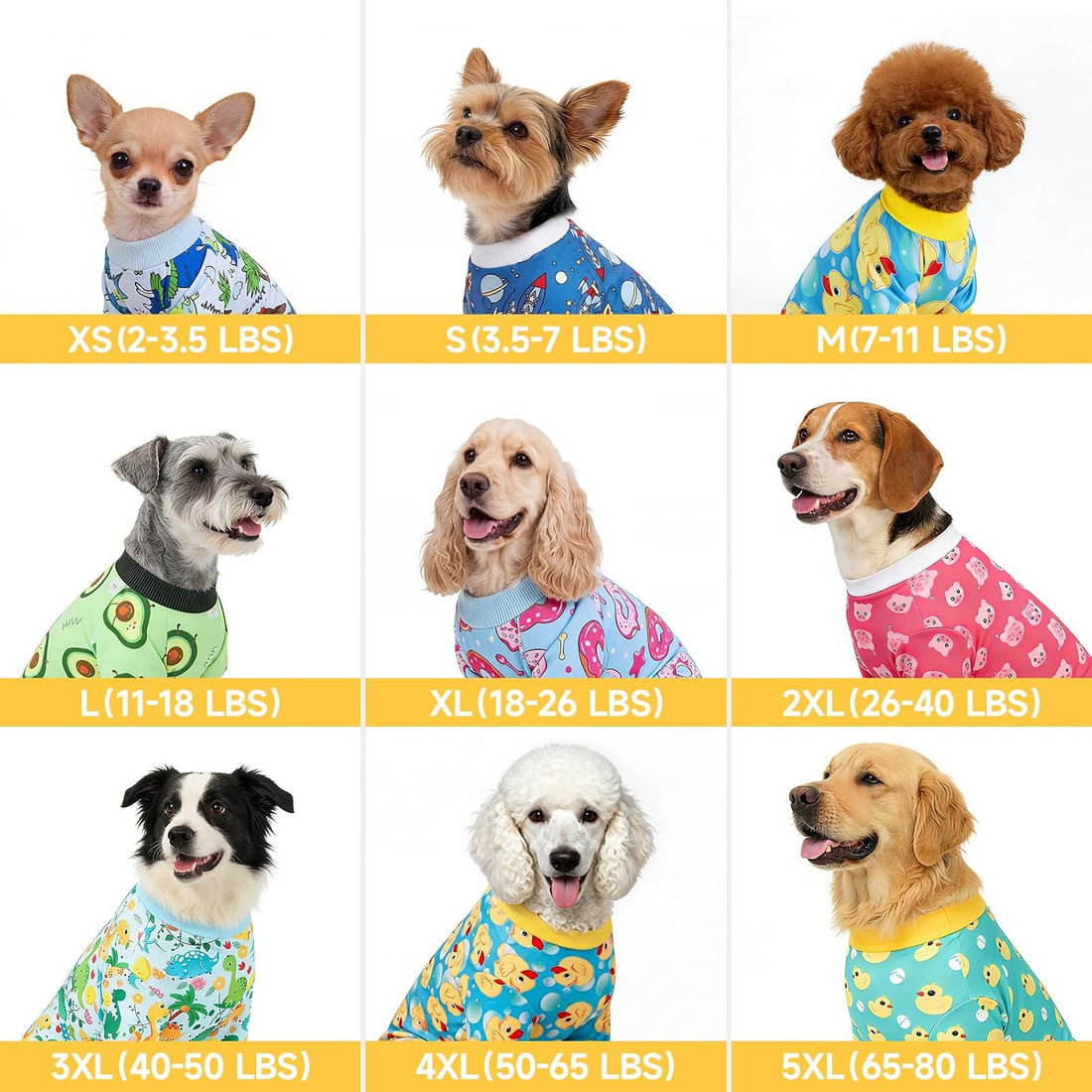 XPUDAC 4 Pack Dog Pajamas for Small Dogs Cats Plaid Doggie Clothes