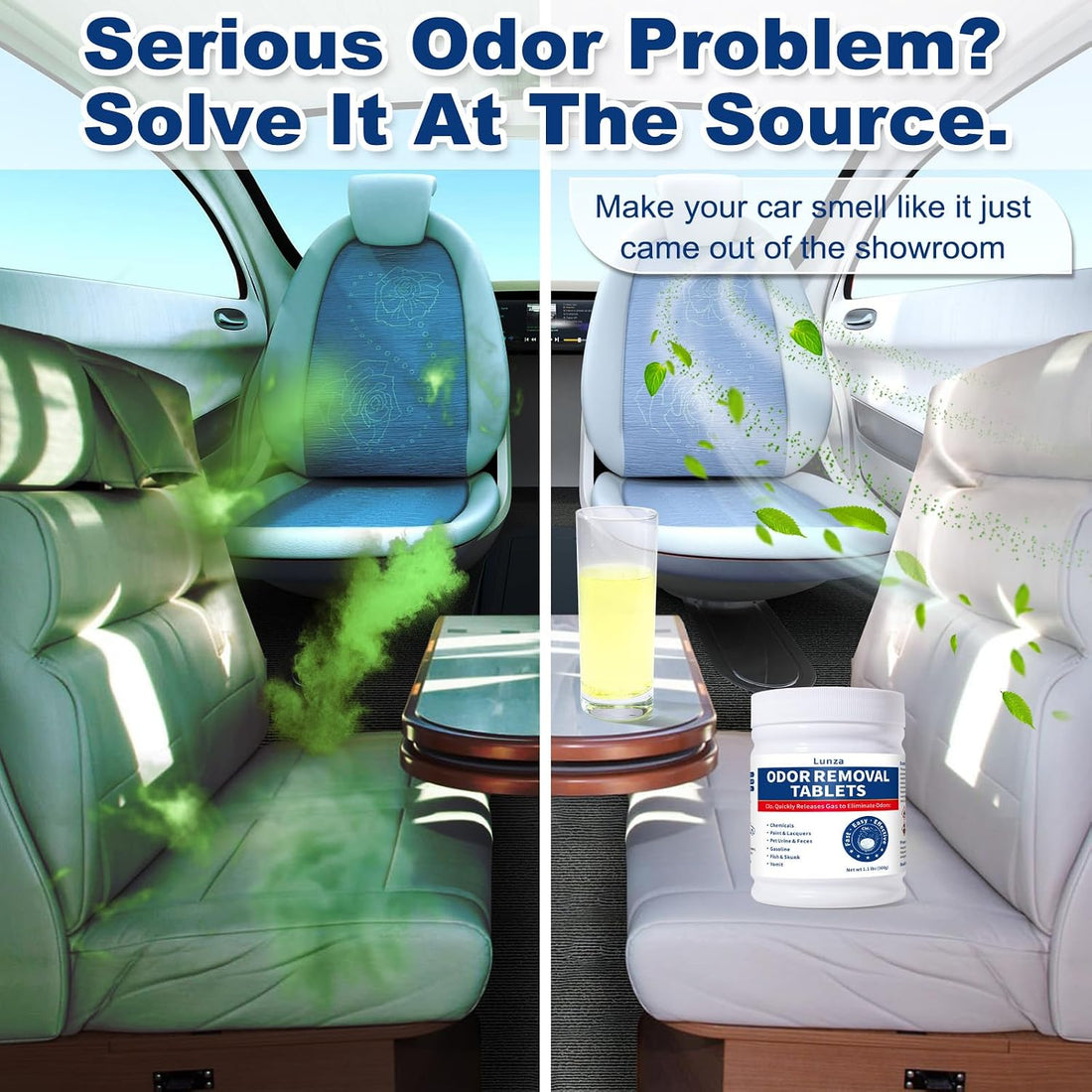 Car Odor Remover - Powerful Car, House, Pet Odor Remover - Fast