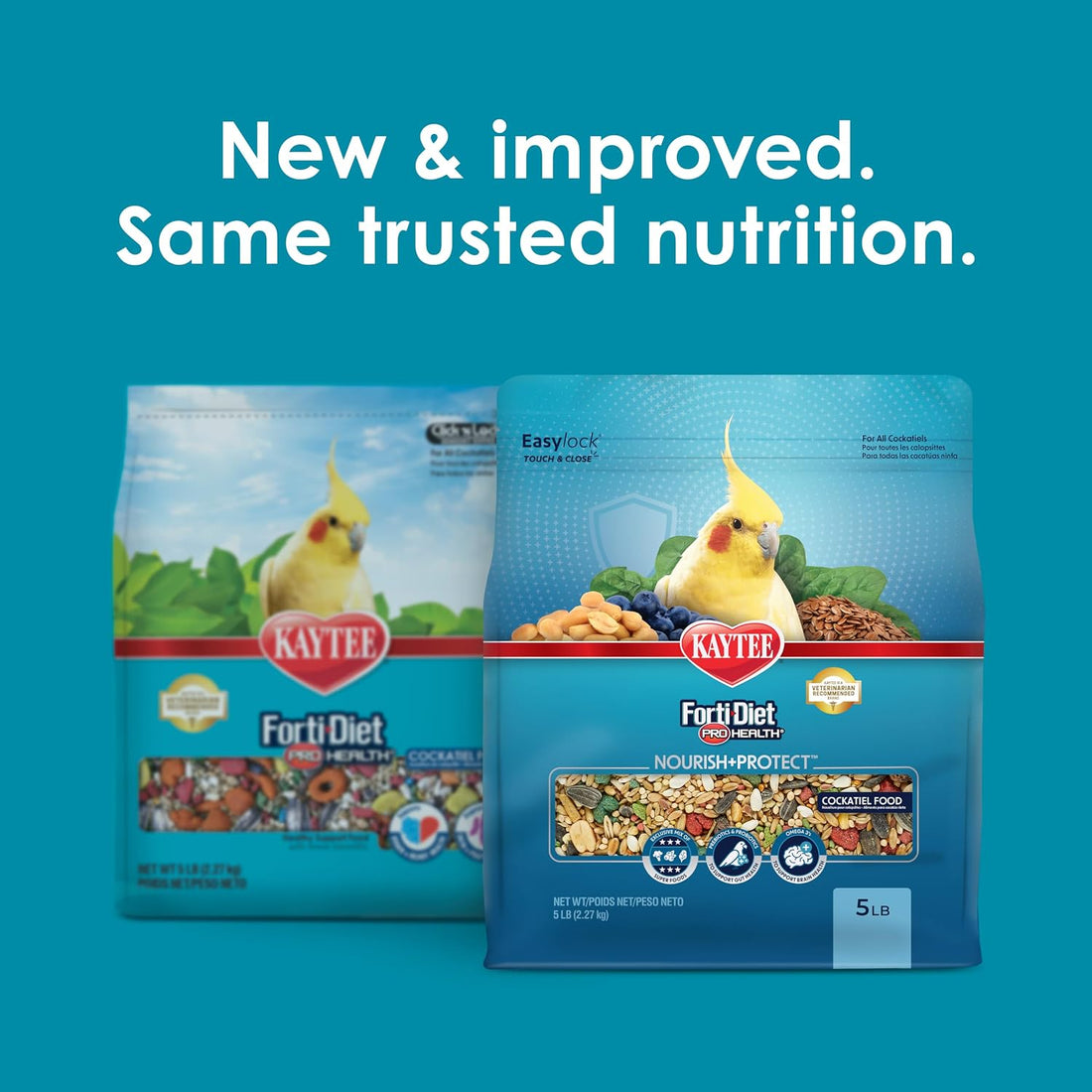 Kaytee Forti-Diet Pro Health Nourish+Protect Cockatiel Food, 5 lb