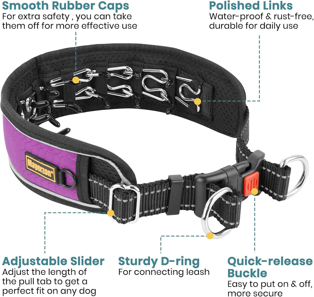 Mayerzon Patented No Pull Collar for Small Medium Large Dogs, Purple