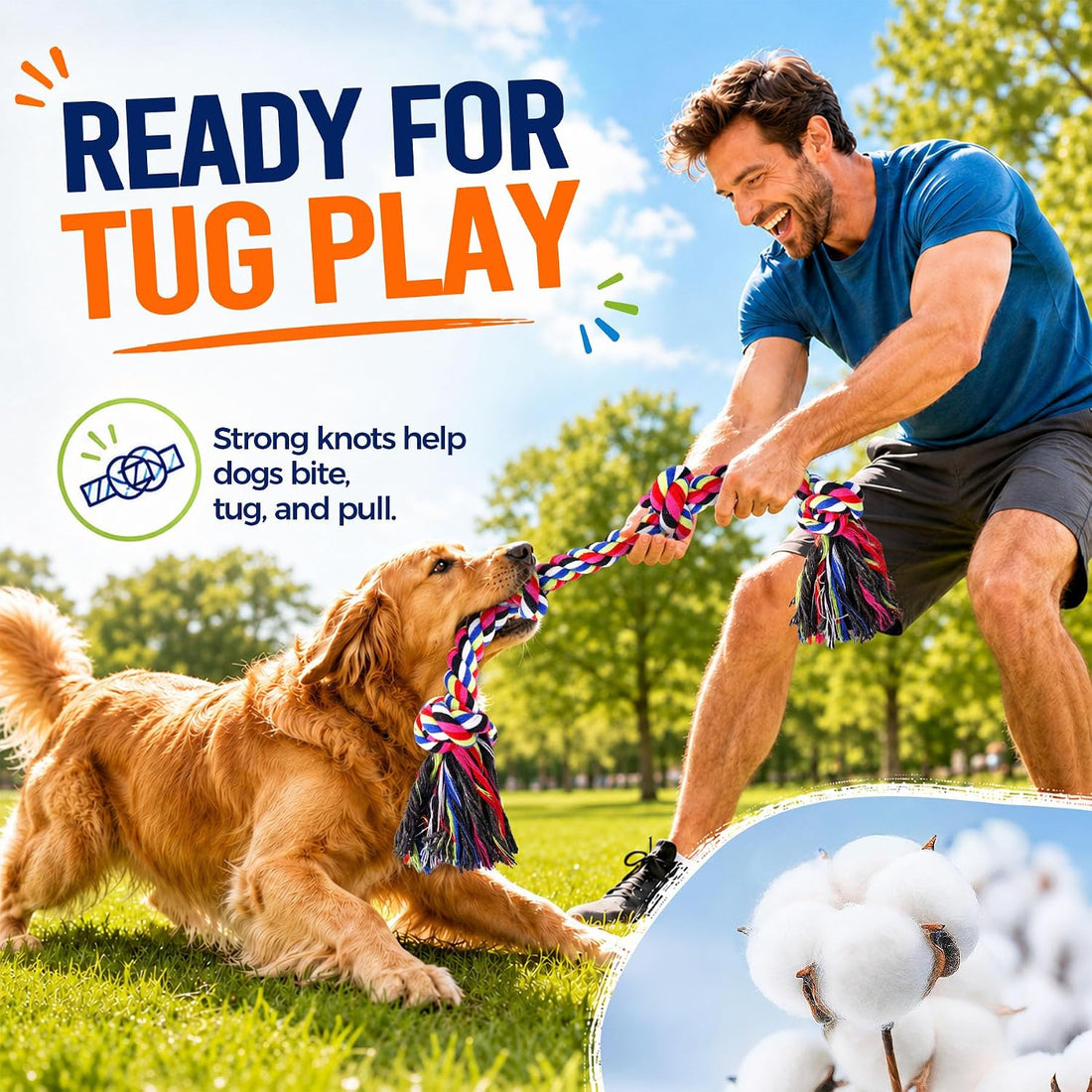 Eefitoys Tough Dog Rope Toys for Aggressive Chewers