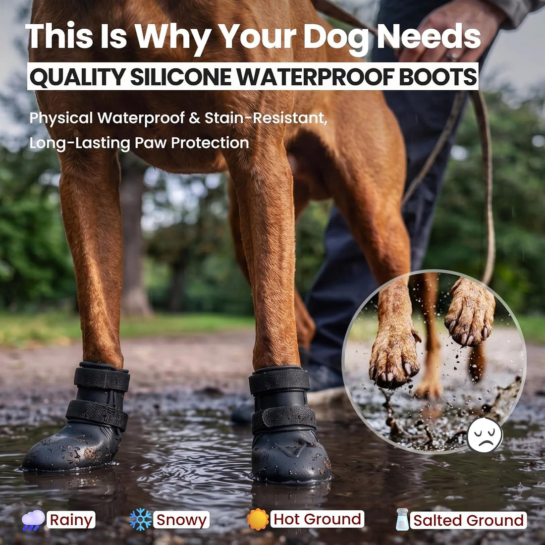 4Pcs Summer Dog Shoes for Hot Pavement