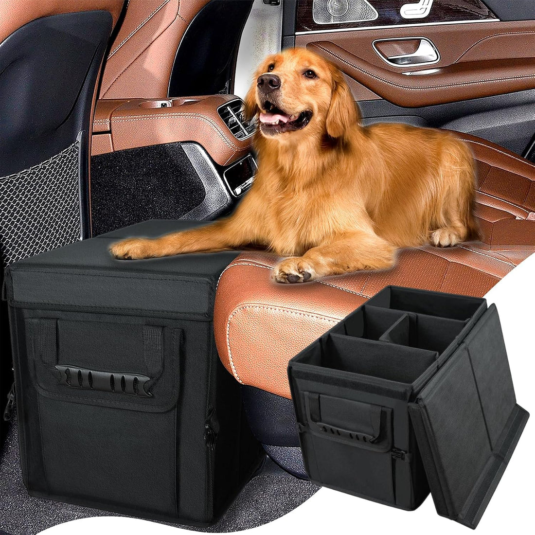 Car Seat Extender for Dogs, Backseat Extender for Large Dog up to 180