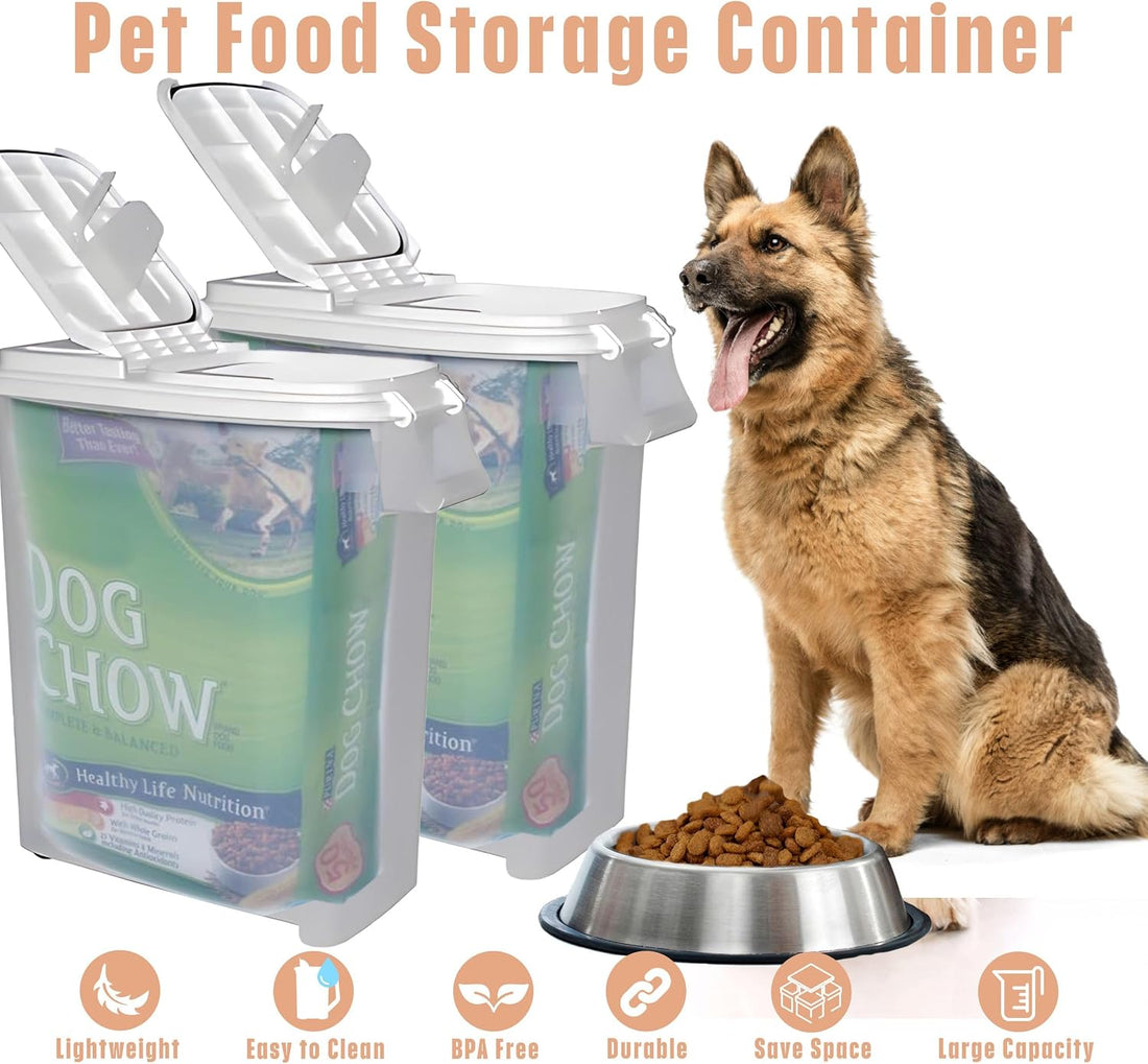Buddeez Airtight Rolling Pet Food Storage Container, 50 Quart