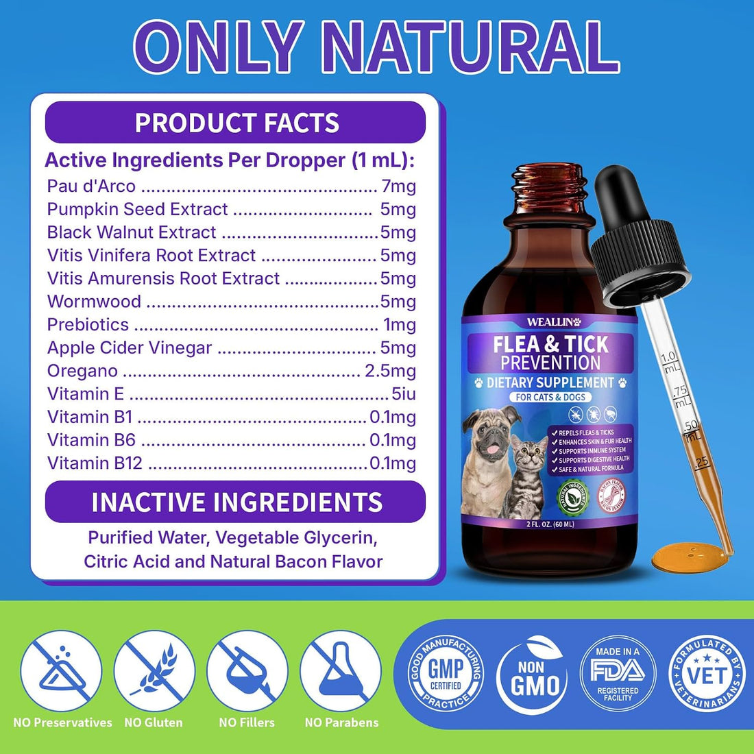 WEALLIN Flea & Tick Support Drops