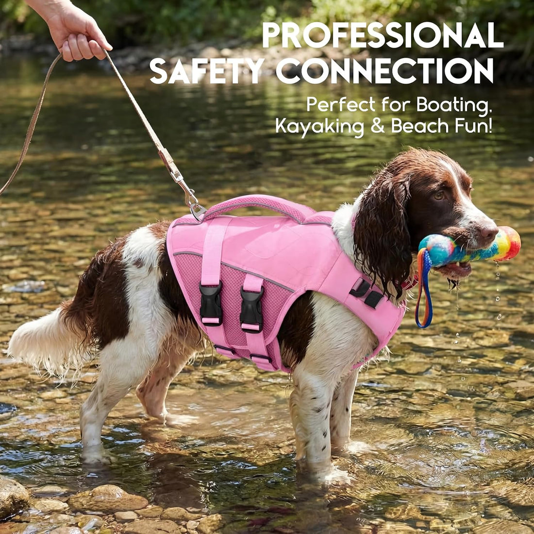 ASENKU Dog Life Jacket, High Floatation Dog Swimming Vest with Rescue