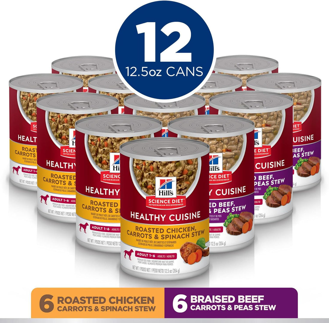 Hill's Science Diet Adult 1-6 Healthy Cuisine Wet Dog Food Variety