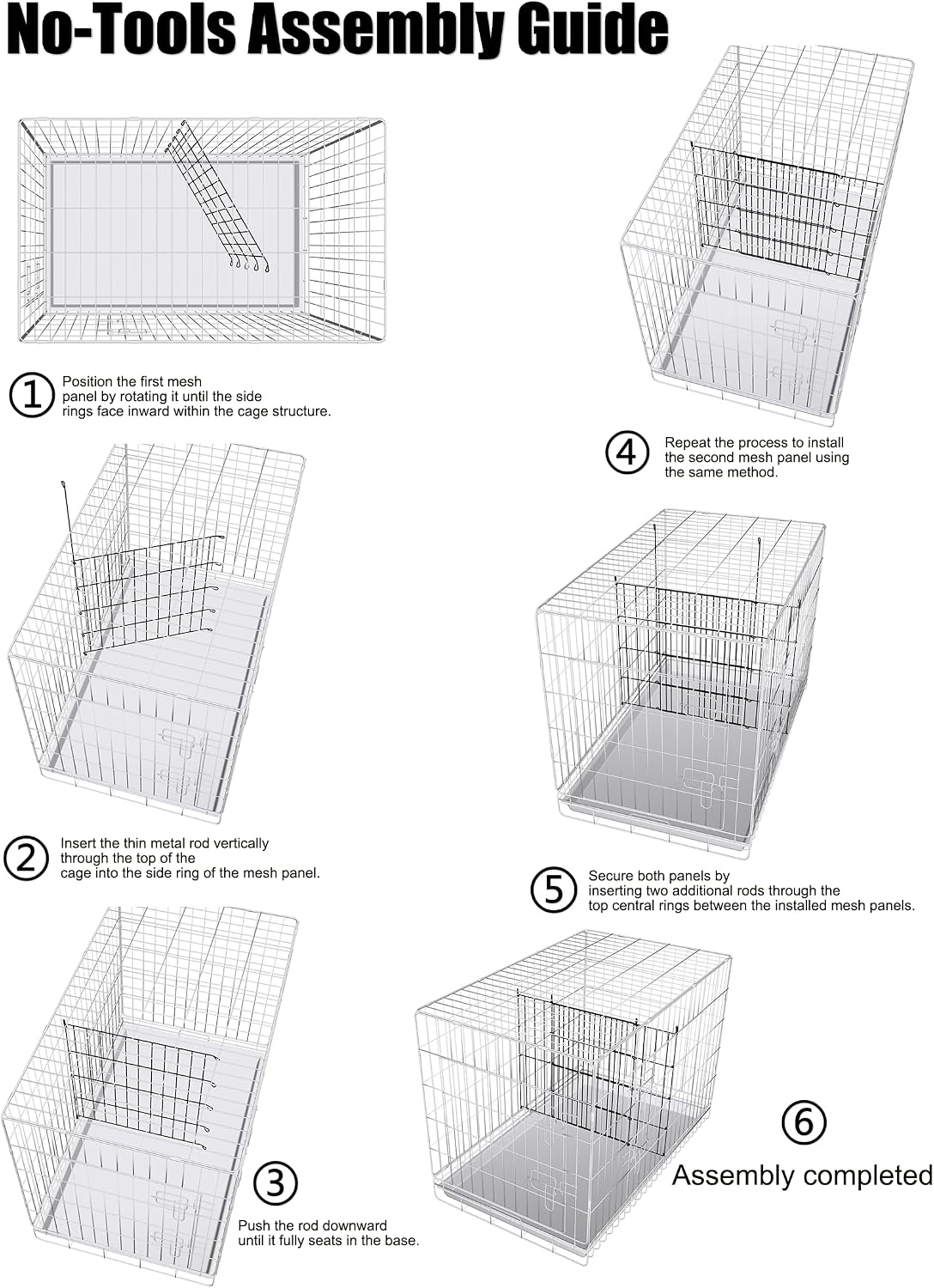 Dog Crate Divider Panel 2-Pack, 20.47" H x 15.74-29.13" W