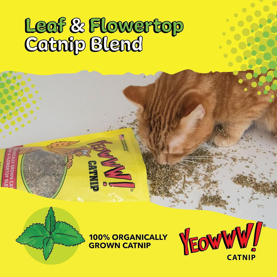 Yeowww! Organically Grown Catnip for Cats - 2oz Pouch
