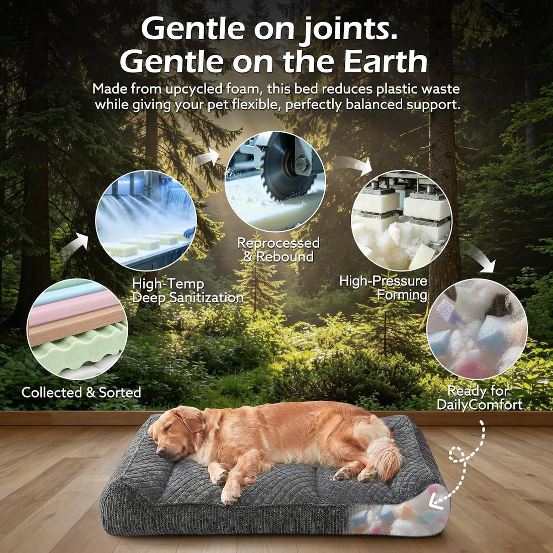 JOEJOY Extra Large Orthopedic Dog Beds Large Sized Dog