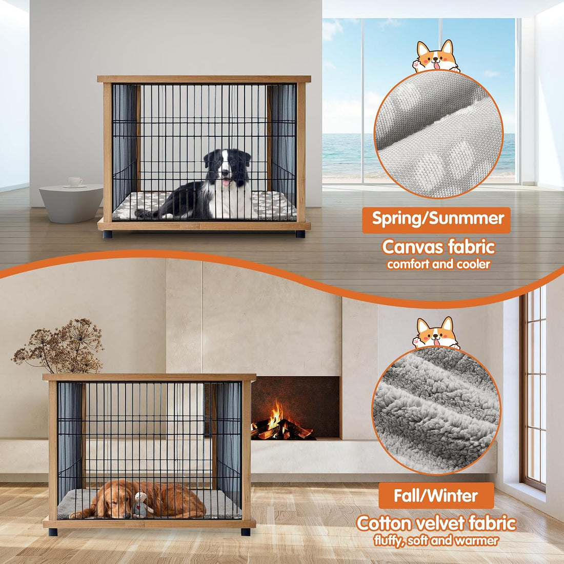 BALAPET Washable Dog Crate Pan Cover