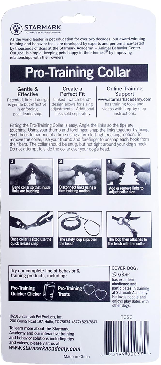 Starmark Pro-Training Dog Collar Small 15-inch, Humane No-Pull
