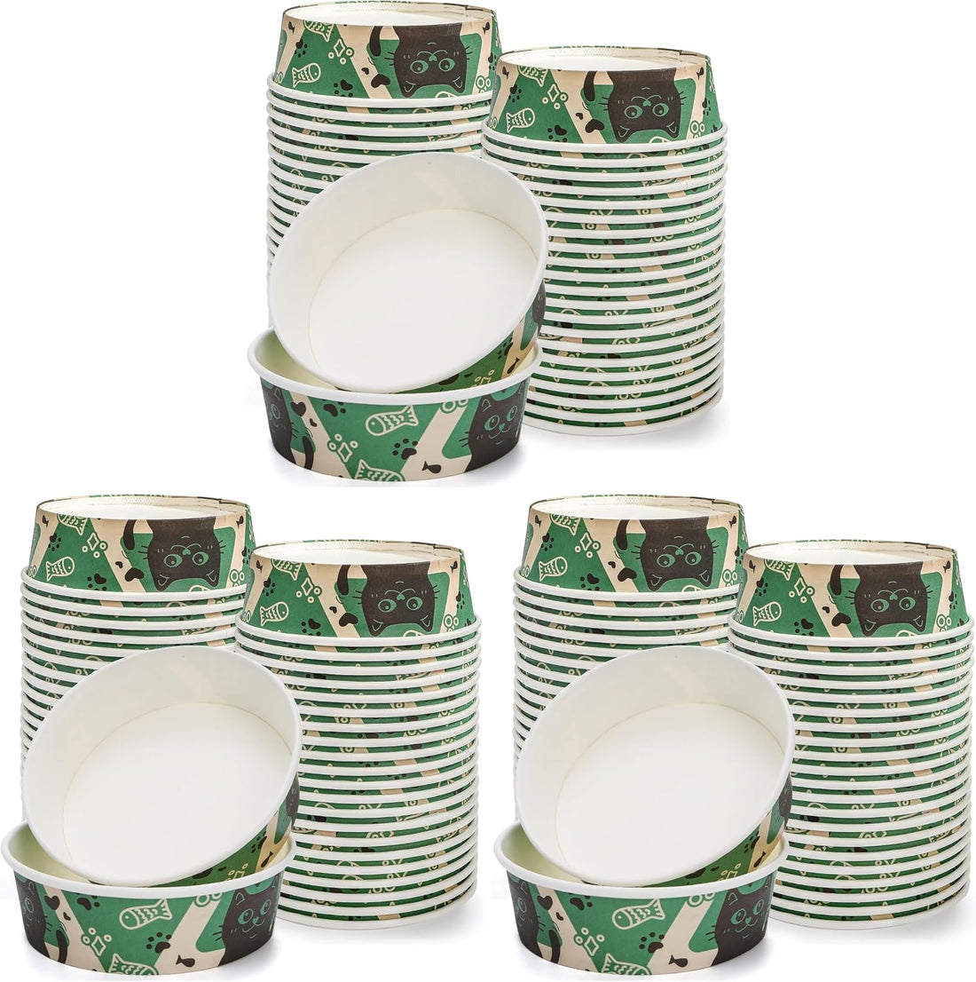 SOUJOY 40 Pcs Disposable Cat Food Bowls