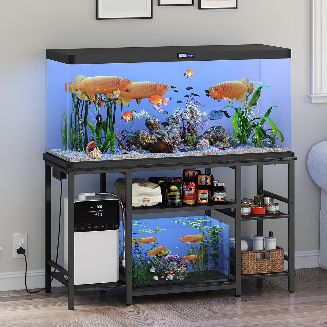 MAHANCRIS 55-75 Gallon Fish Tank Stand with Power Outlet