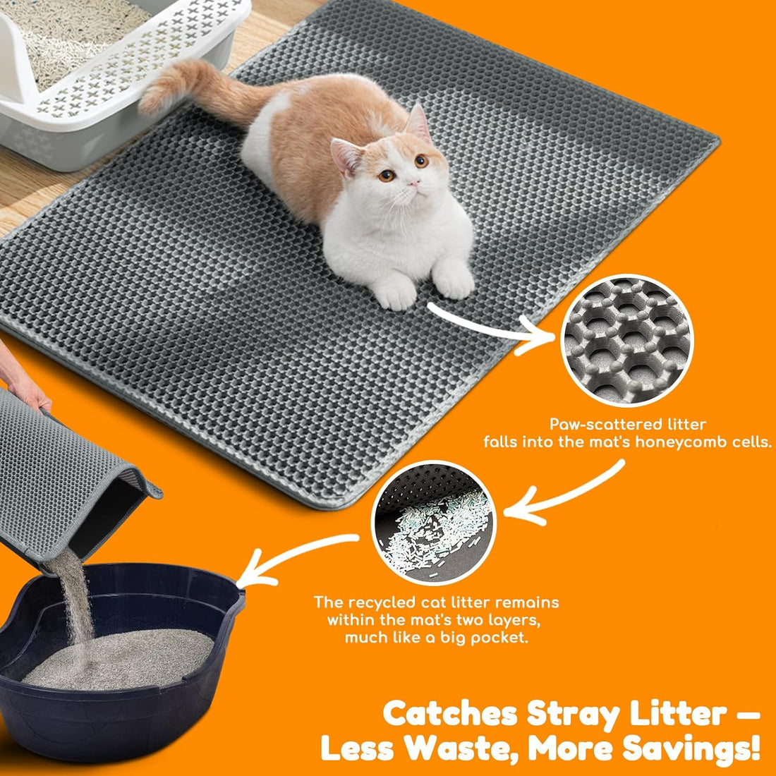 blissstorm Waterproof Cat Litter Mat