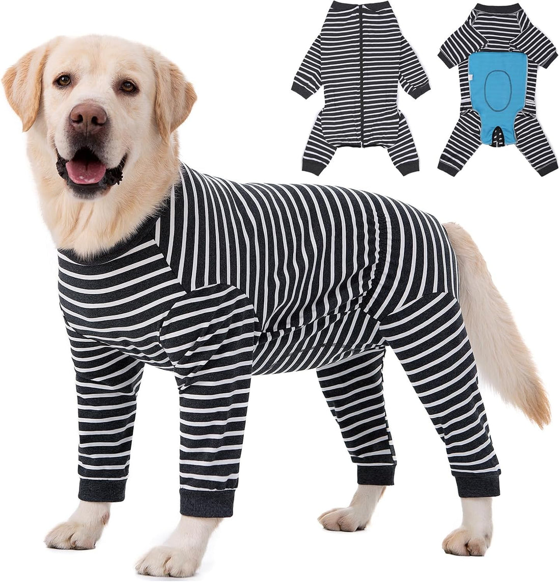 Dog Recovery Suit Full-Zipper After Post-Surgery Large Medium Dogs