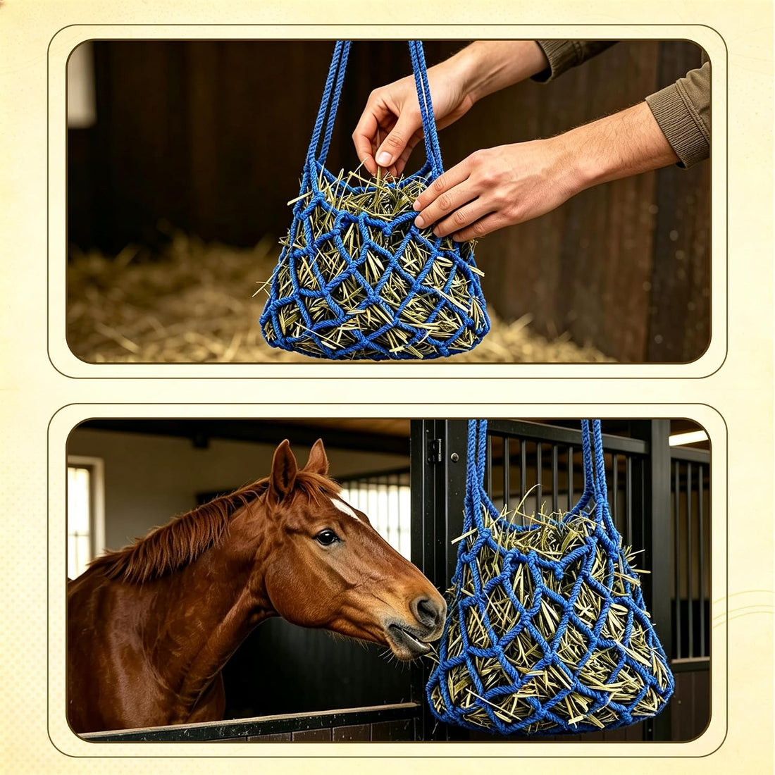 Horse Feeder Ball Toy for Stable: 1Sec Quick-Fill Hay