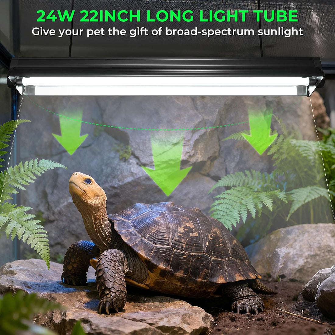 GlowUp 22 Inch T5 HO 10.0 24W Bearded Dragon UVB Light Bulb