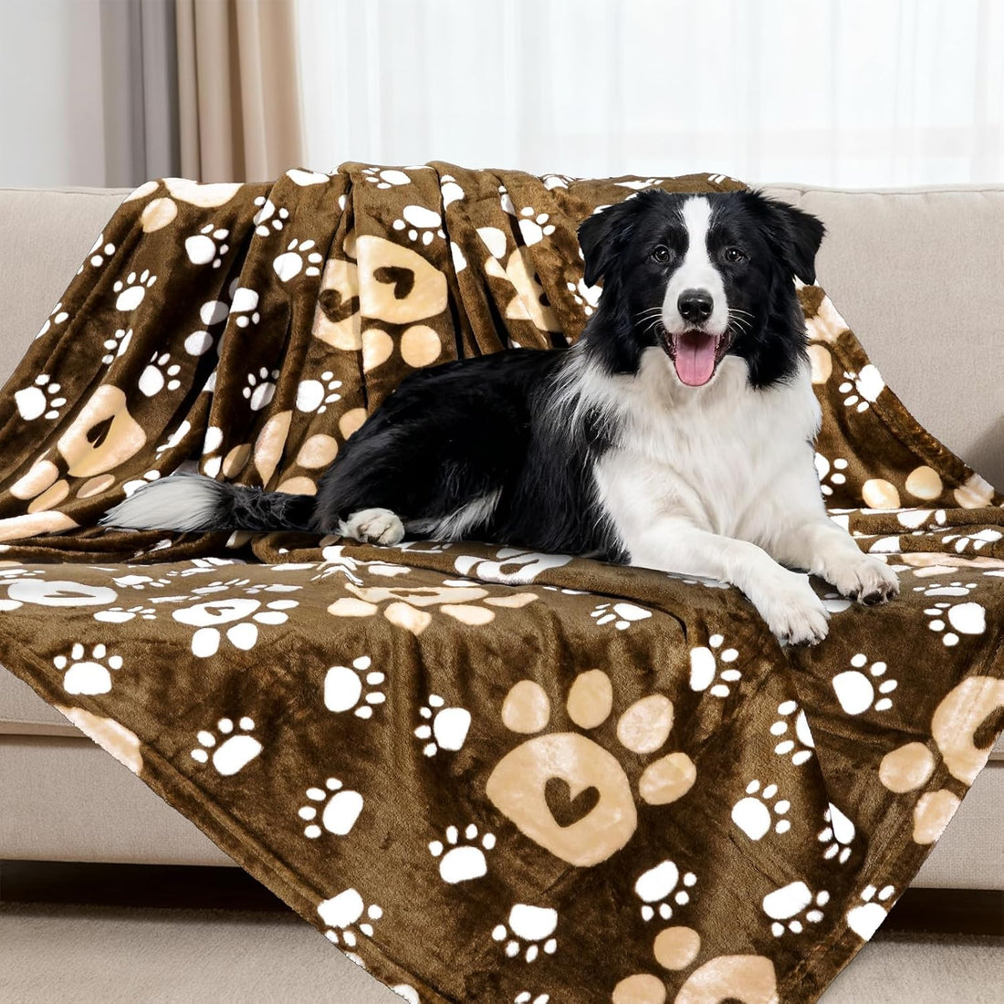 Rezutan Upgraded Flannel Blankets for Large Dogs & Cats