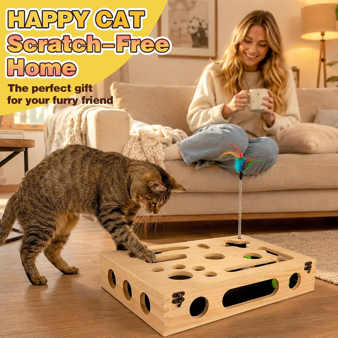 Cat Scratch Puzzle Enrichment Box