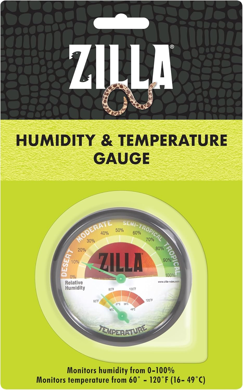 Zilla Reptile Thermometer and Humidity Gauge