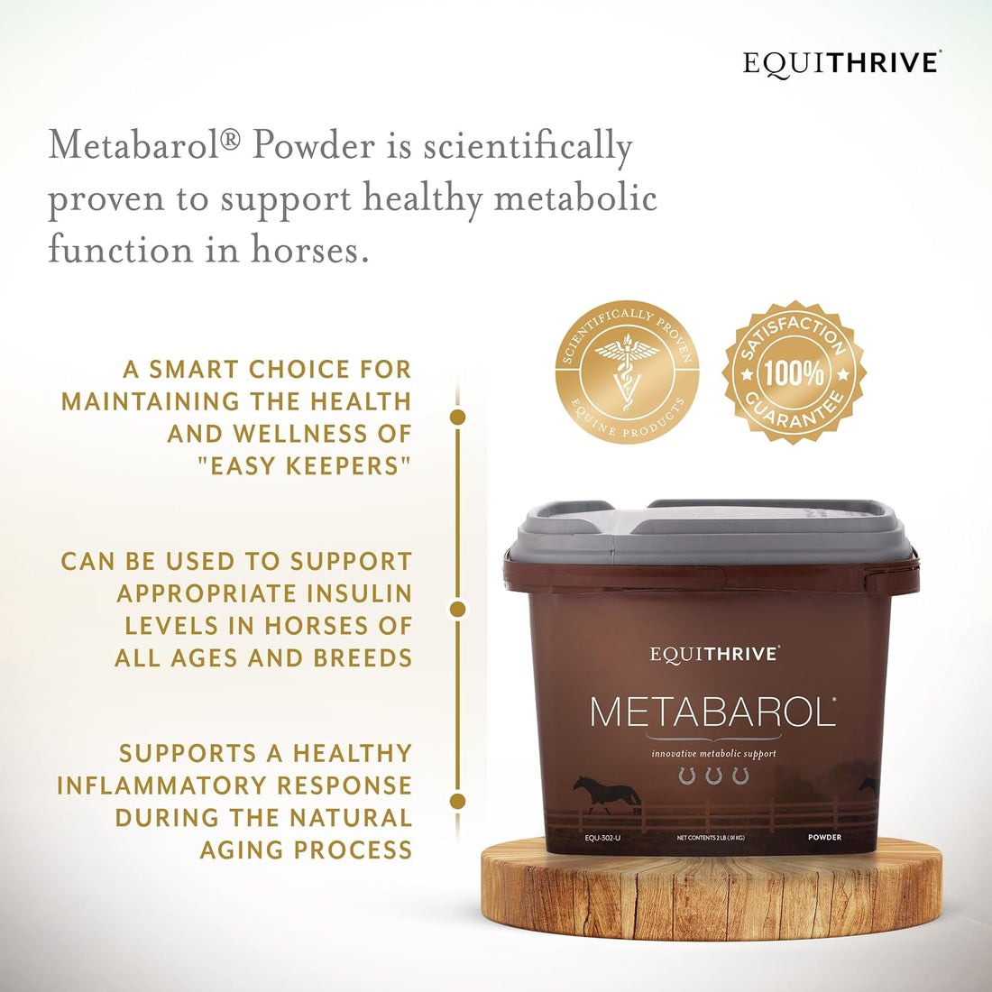 Equithrive Metabarol Horse Supplement, Powder, 2 lbs