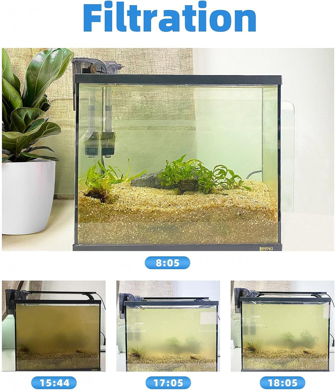 Boxtech Aquarium Hang On Filter with Activated Carbon