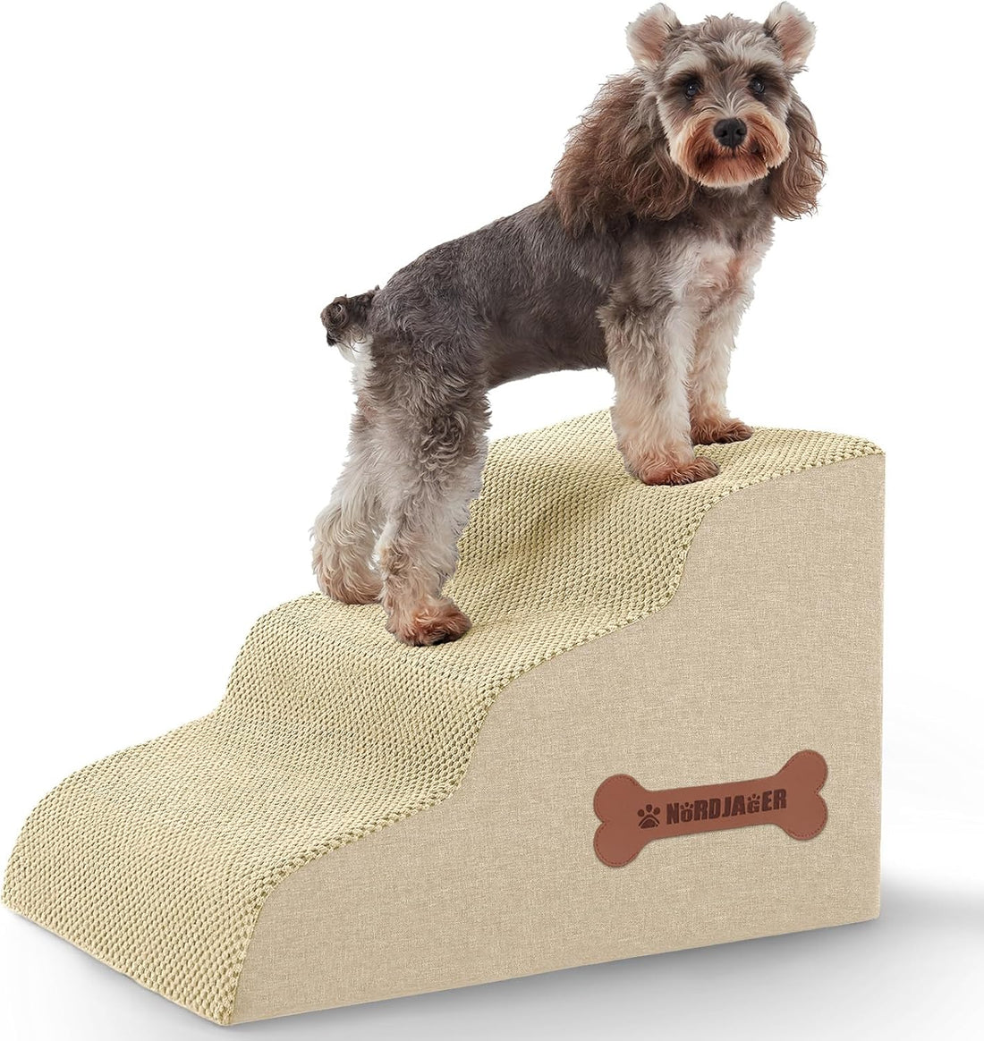 Dog Stairs 4 Steps for Small Dogs and Cats to Get on High Beds