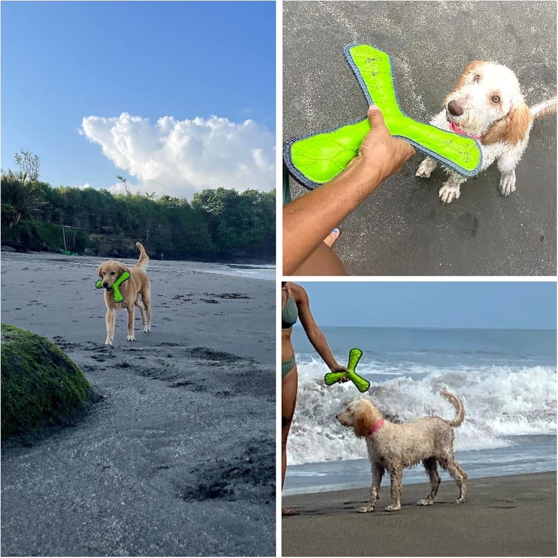 Tuff Pupper SuperChewy Tough Floating Dog Water Toy Strong Natural
