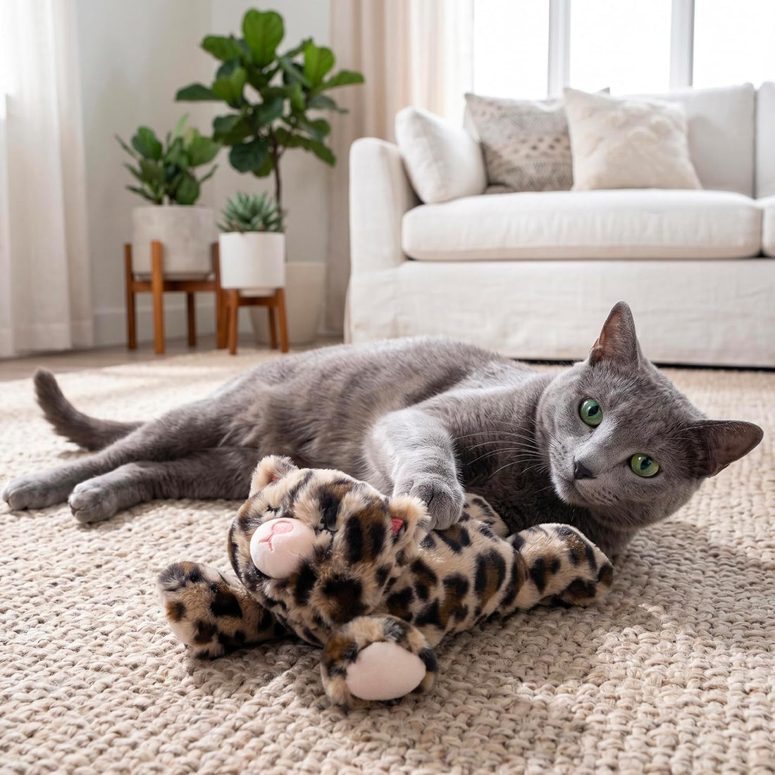 Catstages Calming Kitty Pal Cat Toy - Plush with Purring, Heartbeat