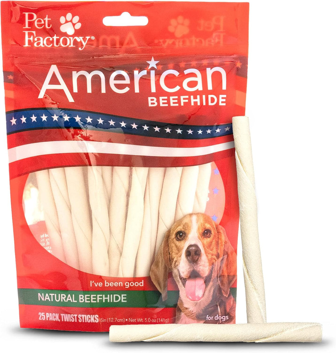 Pet Factory American Beefhide 5" Chip Rolls Dog Chew Treats