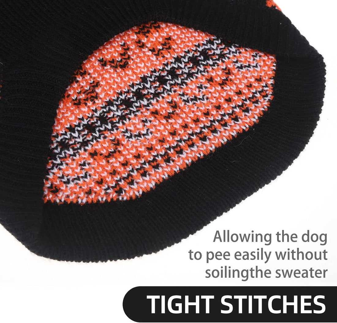 PUPTECK Small Halloween Dog Sweater Ugly Soft Warm Clothes Fall Outfit