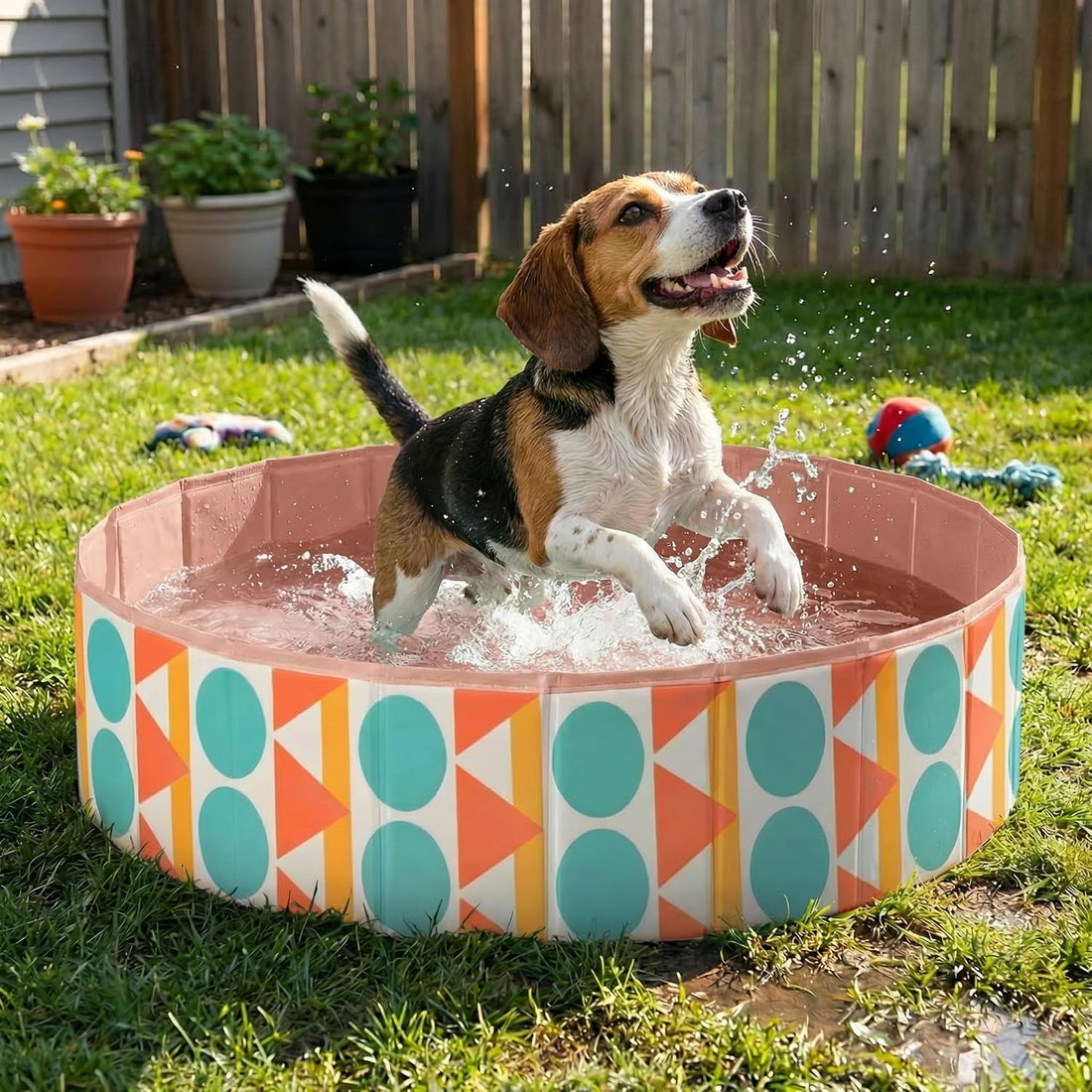 furrybaby Dog Pool Heavy-Duty Non-Slip Portable Foldable Stylish